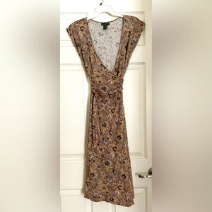 Banana Republic Wrap Paisley Midi Dress size S/M